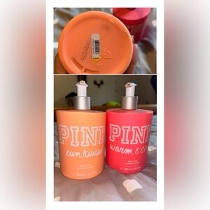 PINK Victoria's Secret Sun Kissed & Warm & Cozy Body Lotion Duo